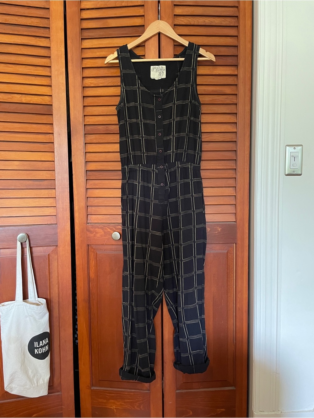 Ace & Jig Black Windowpane Jumpsuit